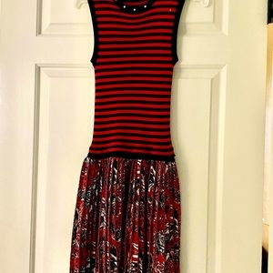 Red Valentino black and red knit dress. Excellent condition. Size, XS.